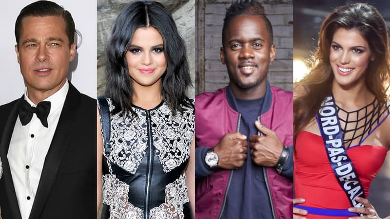 Brad Pitt, Selena Gomez, Black M et Iris Mittenaere.