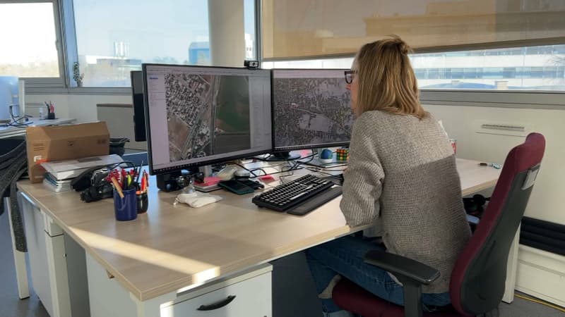 À Illkirch-Graffenstaden, des cartographes déterminent les zones les plus touchées par le séisme et envoient les données en temps réel pour orienter les secours sur place.
