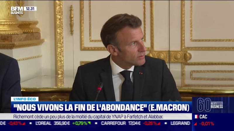 Emmanuel Macron : nous vivons la fin de l'abondance
