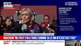 Réunion à l'Élysée: "Il ne peut pas faire comme si le Rassemblement national n'existait pas", déplore Marine Le Pen en s'adressant à Emmanuel Macron (RN)