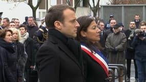 Trois ans après l'attentat contre Charlie Hebdo, Emmanuel Macron se recueille devant les anciens locaux du journal
