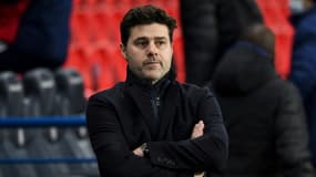 L'entraîneur argentin du Paris Saint-Germain, Mauricio Pochettino, lors du match de 1L contre Brest, le 9 janvier 2021 au Parc des Princes