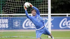Lloris à l'entraînement le 13 août 2012