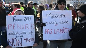 Dans la manifestation organisée à Marseille, le 7 février 2023