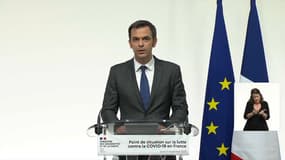 Olivier Véran lors de sa conférence de presse jeudi 5 novembre 2020.