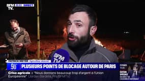 "S'il n'y a pas de réponses, on va monter crescendo": Agriculteur en Alsace, Patrick Meyer a rejoint le point de blocage de l'A4 (Seine-et-Marne) pour manifester sa colère