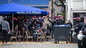 Des supporters de Nice à Cologne le 03/11/22