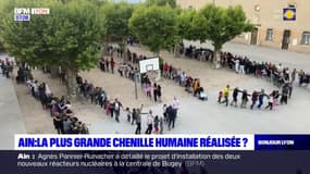 Ain: le record de la plus grande chenille humaine de France n'est pas tombé