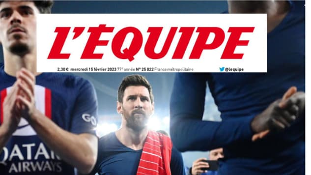 Habile jeu de mots en Une de L'Equipe