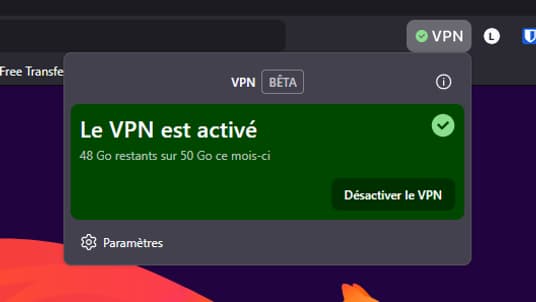 Le VPN intégré à Firefox