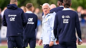 Didier Deschamps à l'entraînement de l'équipe de France à Clairefontaine, le 1er septembre 2025