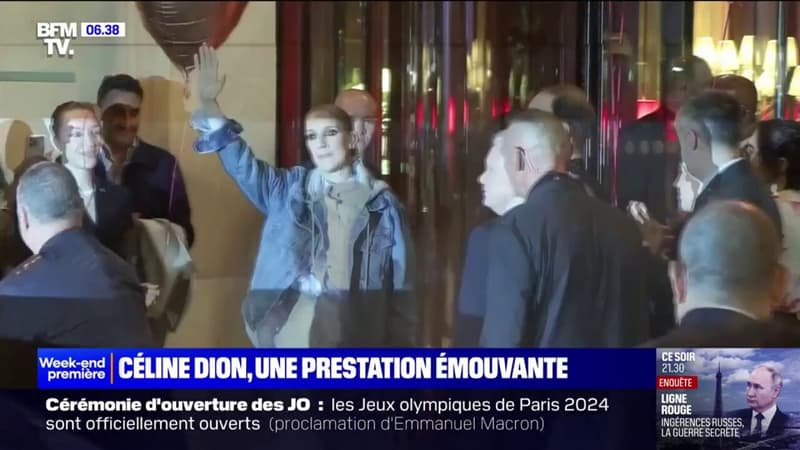 Cérémonie d'ouverture des JO: Céline Dion acclamée à son retour à...
