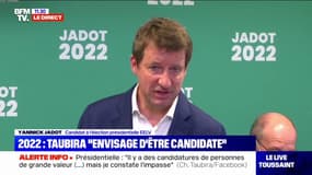 "Attention à ne pas détourner l'attention des Françaises et des Français pour résoudre des candidatures dans l'impasse": Yannick Jadot réagit à une potentielle candidature de Christiane Taubira