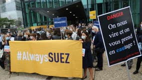 Les salariés de Suez ont manifesté plusieurs fois pour protester contre le rapprochement voulu par Veolia. 