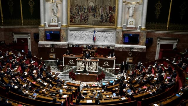 L'Assemblée nationale à Paris le 13 avril 2021 (image d'illustration)