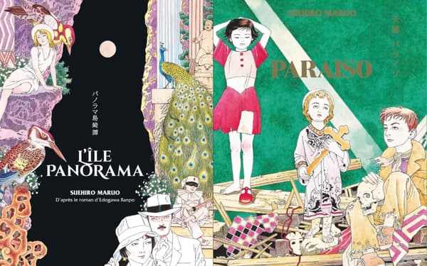 Couvertures de deux des trois mangas de Maruo qui sortent en janvier 2022