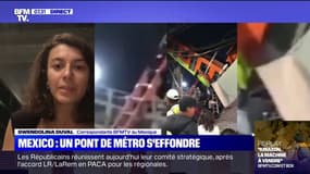 Un pont s'effondre à Mexico au moment où une rame de métro passait dessus