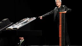 Le patron de Nvidia Jensen Huang au salon VivaTech à Paris, le 11 juin 2025