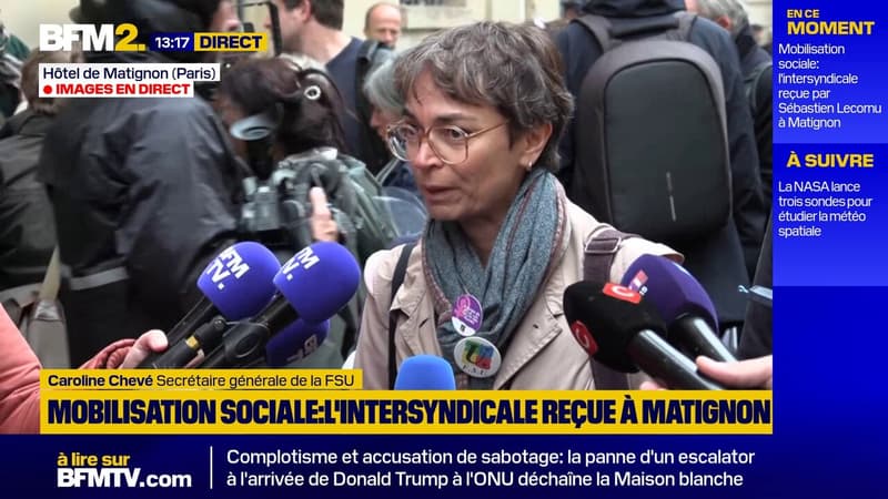 Reçue avec l'intersyndicale à Matignon, la FSU appelle à 
