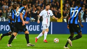 Messi lors du match Bruges-PSG, le 15 septembre 2021