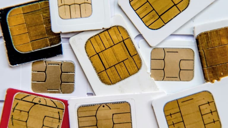 Des cartes SIM photographiées (illustration).