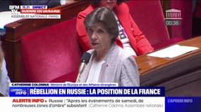 Rébellion de Wagner: "Nous n'avons en rien l'intention de nous immiscer dans ce qui est une affaire intérieure russe", déclare Catherine Colonna