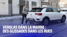 Verglas dans la Marne: des scènes de glissades dans les rues de Tinqueux