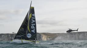 Le bateau Apivia sur la Transat Jacques Vabre 2021