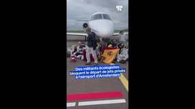 Des militants écologistes bloquent le départ de jets privés à l’aéroport d’Amsterdam