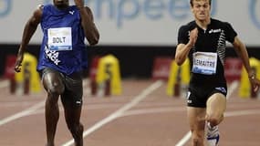 Usain Bolt et Christophe Lemaitre (ici à Rome) sont prêts à en découdre pour s'arracher la couronne mondiale dur 200 m