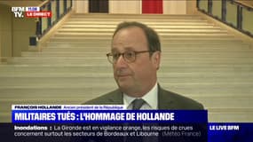 Militaires morts au Mali: "Je mesure chaque jour la responsabilité d'avoir envoyé" ces soldats (François Hollande)