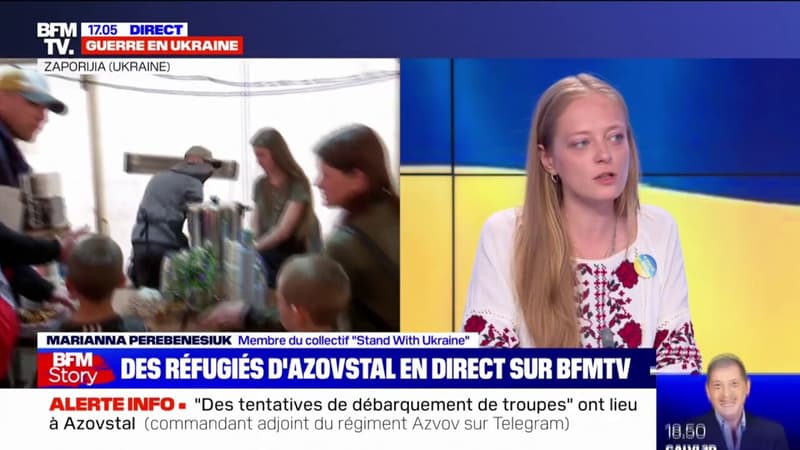 Mariana Perebenesiuk (Stand With Ukraine) sur les réfugiés d'Azovstal: 