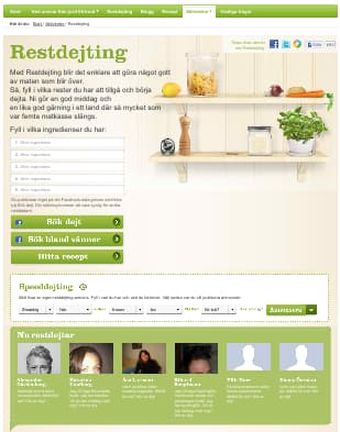 L'interface du site Restdejting