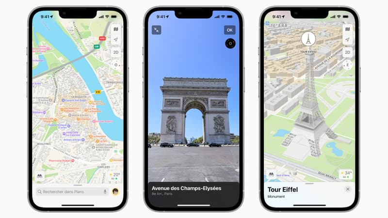 La nouvelle version d'Apple Plans, application de cartographie d'Apple