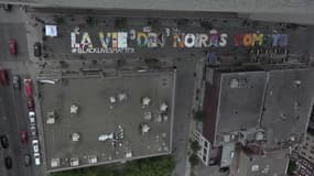 La vie des noirs compte: une fresque géante peinte à Montréal 