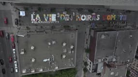 La vie des noirs compte: une fresque géante peinte à Montréal