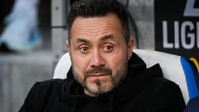 Roberto De Zerbi lors du match OM-Brest (3-0, L1), le 8 novembre 2025