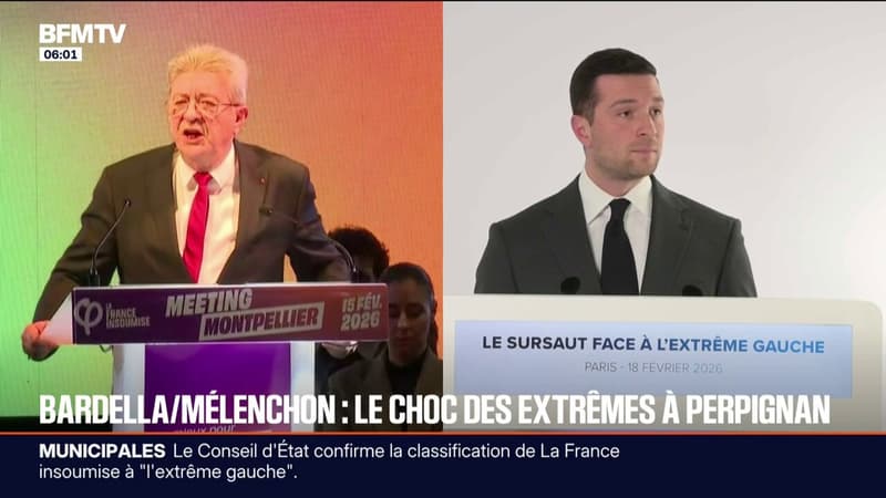 À moins d'un mois des élections municipales, Jordan Bardella et Jean-Luc Mélenchon organisent chacun un meeting à Perpignan ce week-end