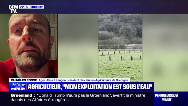 Crues en Ille-et-Vilaine: On a environ sept hectares qui sont sous les eaux, déplore Charles Fossé (agriculteur à Langon)