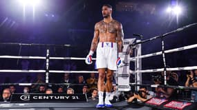 Tony Yoka à la fin de son combat à Roland-Garros