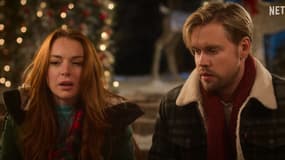 Lindsay Lohan et Chord Overstreet dans "Noël tombe à pic"