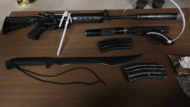 Des armes saisies par le Los Angeles County Sheriff le 21 juin 2017. Photo d'illustration.