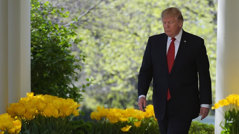 Donald Trump à la Maison Blanche, le 10 avril.