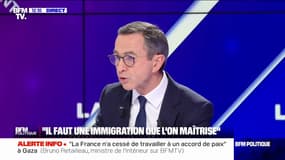 Immigration: Bruno Retailleau est "d'accord" avec François Bayrou sur "la question de la proportion, du nombre"