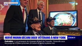 Normandie: le président de la région décore deux vétérans à New-York