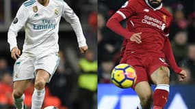 Cristiano Ronaldo (Real Madrid) face à Mohamed Salah (Liverpool)