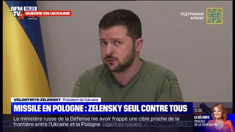 Missile en Pologne: Volodymyr Zelensky seul contre tous