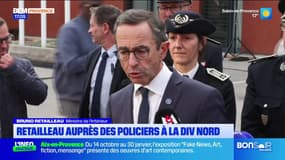Marseille: Bruno Retailleau à la rencontre des policiers de la division Nord de Marseille