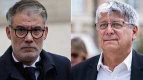 Le premier secrétaire du PS, Olivier Faure, et le député insoumis Éric Coquerel 
