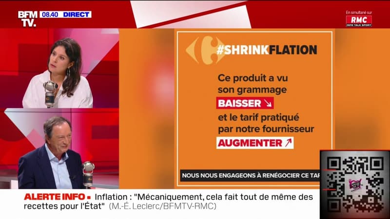 Shrinkflation: pour Michel-Edouard Leclerc, mettre des étiquettes pour informer le consommateur 